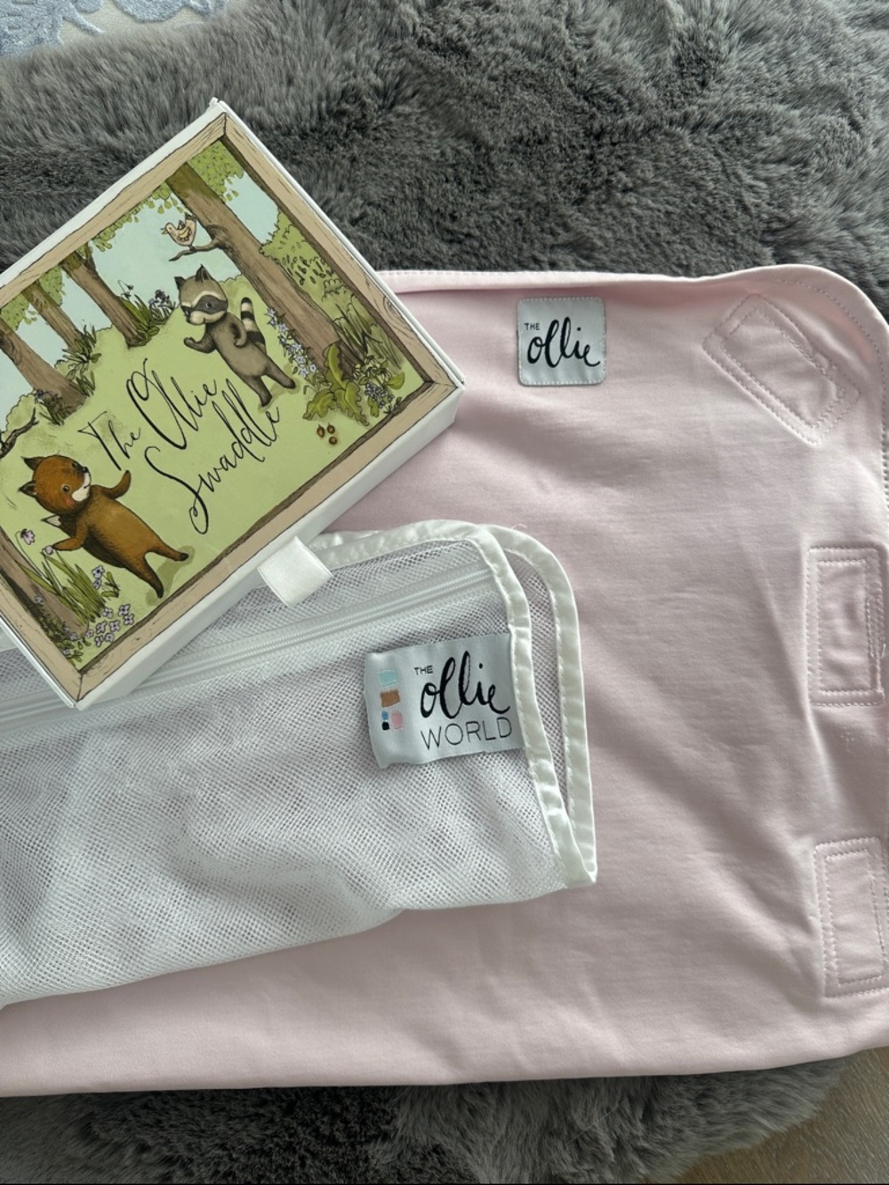 The Ollie World Pink Baby Bib - Soft Feeding & Drool Protector
